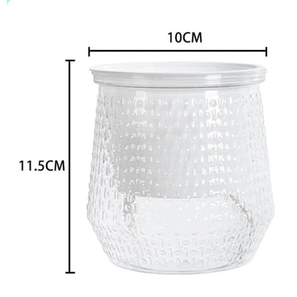 Mini Self Watering Flower Pot Fish Tank Transparent Plastic Plant Pots Self Watering Planter Pot Vase For Home Decoration