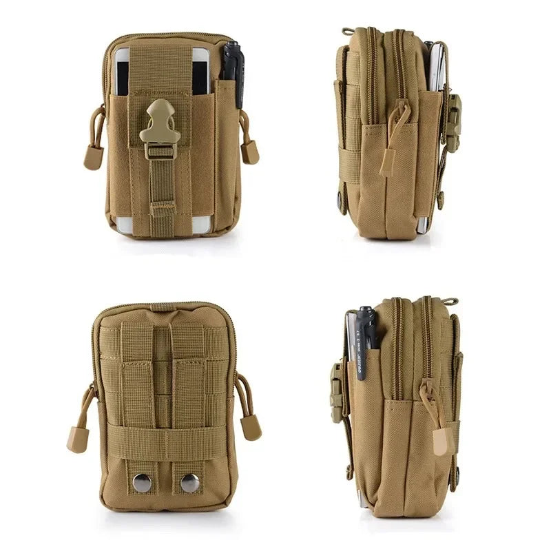Multipurpose Molle Tactical Waist Bag – Outdoor Belt Pouch with Phone Case & EDC Organizer