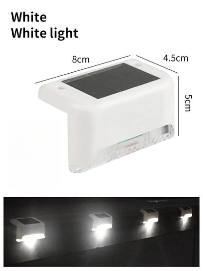 Solar Deck Lights 1-6 Pack – Outdoor Waterproof LED Step Lights for Stairs, Railing, Fence, Yard & Patio Pathway