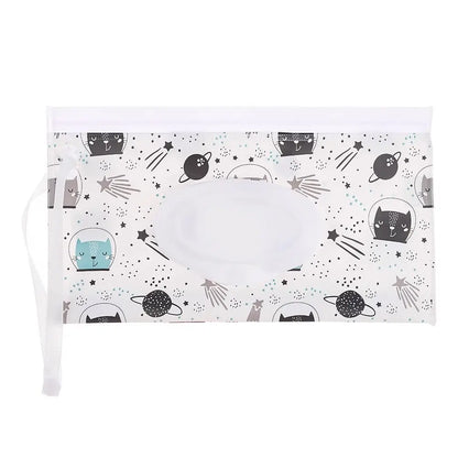 EVA Wet Wipes Bag – Portable Baby Wipes Pouch with Flip Cover & Snap-Strap Holder Case