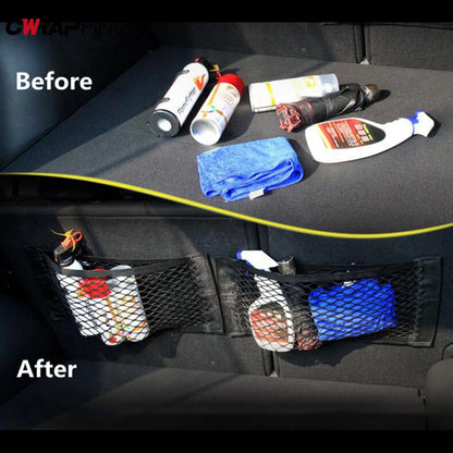 Car Trunk Storage Bag Nylon Mesh Nets Auto Back Rear Trunk Organizer Elastic String Luggage Net Holder Pocket Vehicle supplies