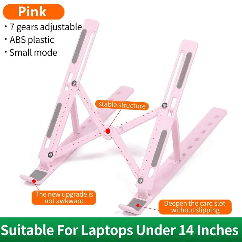 Portable foldable computer monitor stand, adjustable laptop stand, suitable for small-sized tablet dock accessories