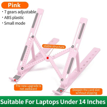 Portable foldable computer monitor stand, adjustable laptop stand, suitable for small-sized tablet dock accessories