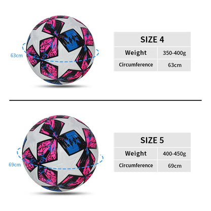 Standard Soccer Ball – Size 4 & 5 Seamless PU Football for Outdoor Sports & Training