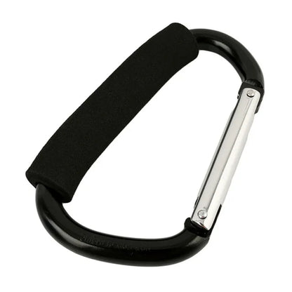 Large Carabiner Stroller Hook Organizer – Aluminum D-Ring Clip for Bags & Purses