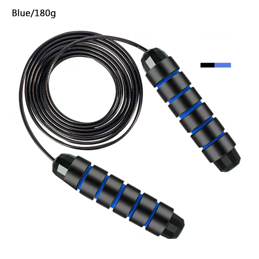 Jump Rope, Tangle-Free Rapid Speed Jumping Rope Cable with Ball Bearings for Women, Men, and Kids, Adjustable Steel Jump Rope