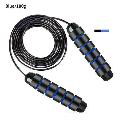 Jump Rope, Tangle-Free Rapid Speed Jumping Rope Cable with Ball Bearings for Women, Men, and Kids, Adjustable Steel Jump Rope