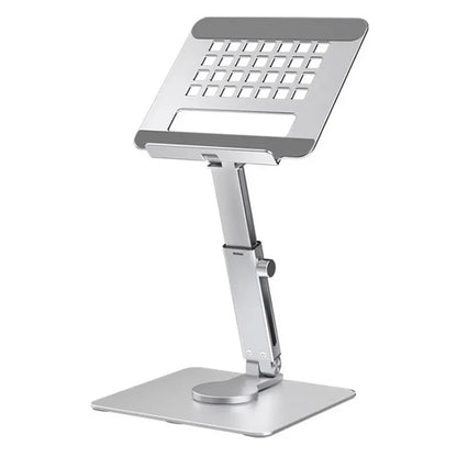 Aluminum Tablet Stand – 360° Rotating Foldable Adjustable Desk Holder for iPad Pro, Air 4, Mini, Xiaomi Tab (4–14 Inch)
