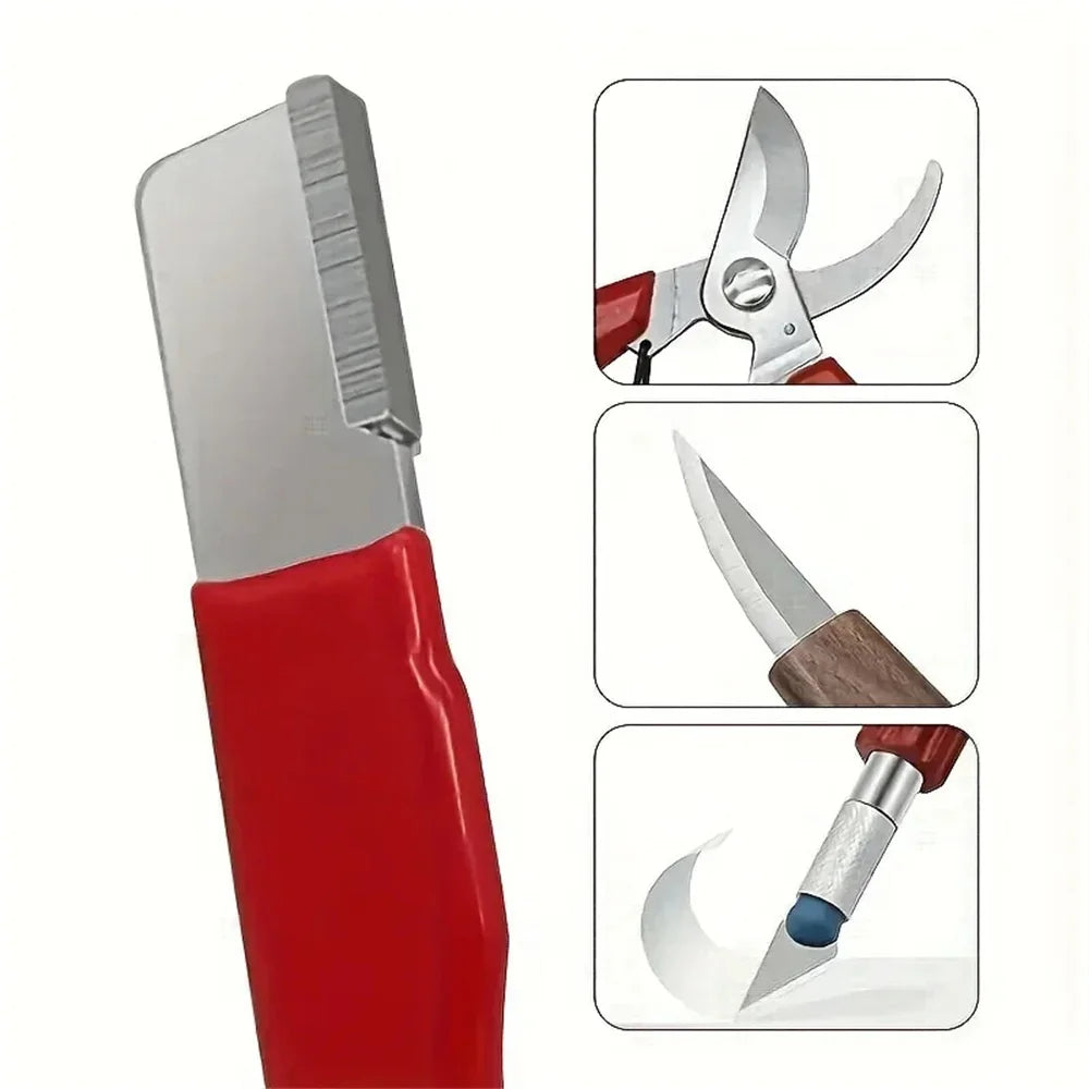 Handheld Knife Sharpener Professional Kitchen Knife Sharpener Quick Sharpen Scissors with Lid Stone Kitchen Tool For All Blades