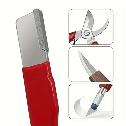 Handheld Knife Sharpener Professional Kitchen Knife Sharpener Quick Sharpen Scissors with Lid Stone Kitchen Tool For All Blades