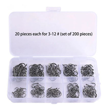 1000Pcs High Carbon Steel Barbed Fishing Hooks – Sharp & Durable Hook Set for Rock Fishing & Tackle Gear