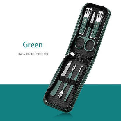 Professional 7/10/12/18 Piece Stainless Steel Nail Care Kit – Manicure & Pedicure Set with Travel Case