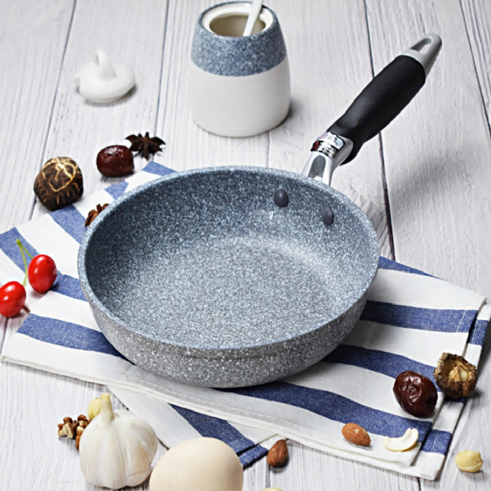 Non-Stick Stone Frying Wok Pan – Ceramic Skillet for Induction & Gas Stove, 20–28CM Sizes