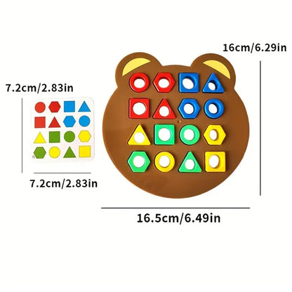 DIY 3D Geometric Puzzle – Montessori Color Matching Shape Game for Kids & Toddlers