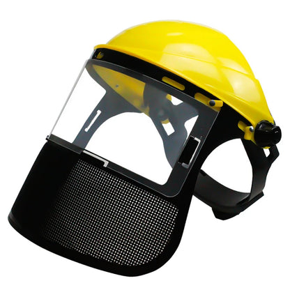 Garden Safety Helmet with Full Face Mesh – Protective Hat for Brush Cutting, Logging & Forestry Work