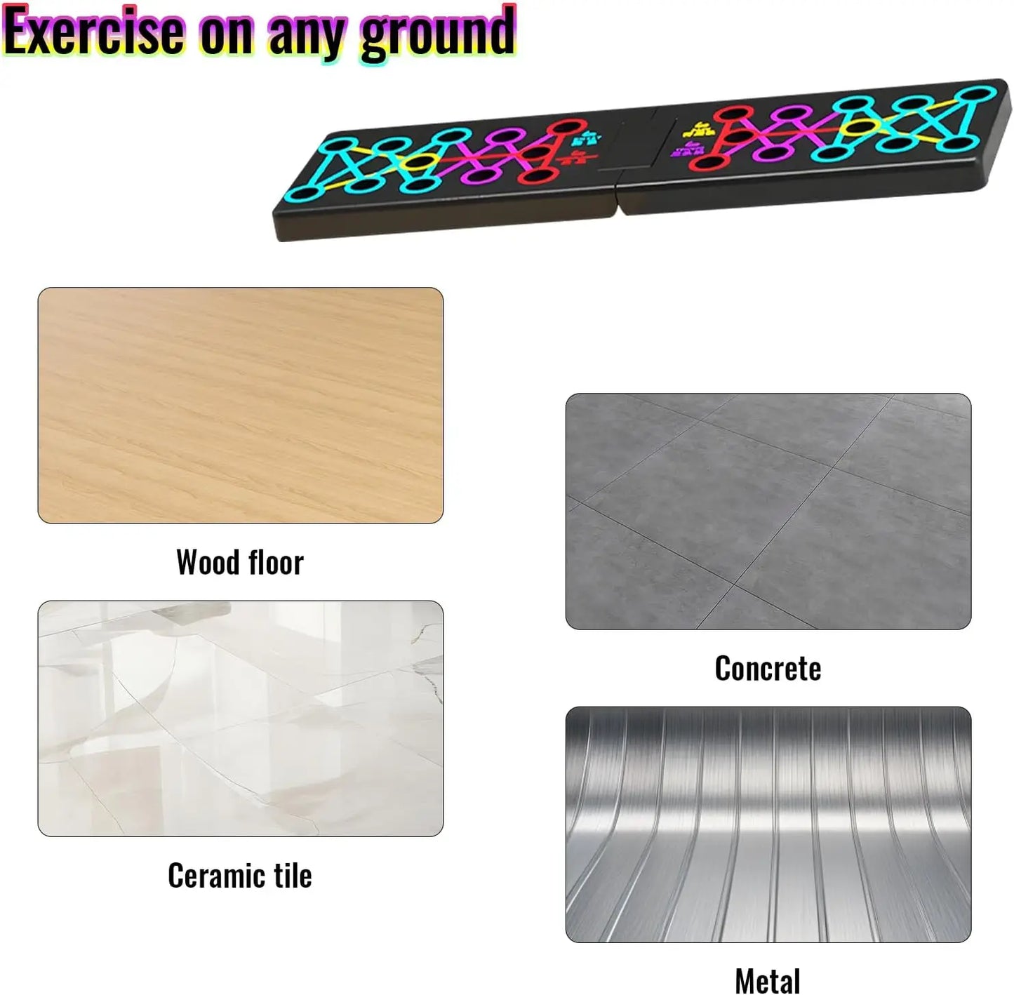 Portable Push-up Board Set – Multifunctional Foldable Push-up Bars for Chest, Arms & Back Training