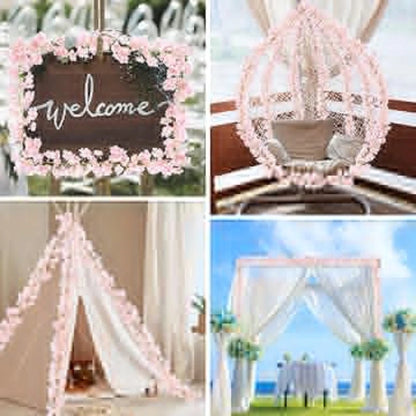 200cM 20LEDs Cherry Blossom Light Garland Artificial Flower Vines Fairy Lights for Bedroom Wedding Party Holiday Decoration