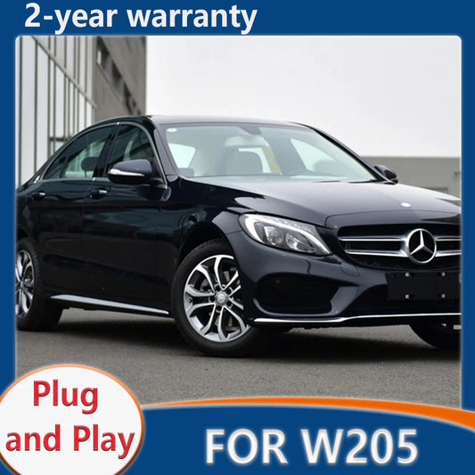 For W205 C300 C260 Headlights  New All LED Headlight  2014-2018 LED DRL Hid Bi Xenon Auto Accessories Head Lamp