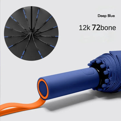 72 Bone Super Strong Windproof Automatic Umbrella Sunshade Uv Protection Folding Sunproo Anti-Storm Large Size Reverse Rain Gear