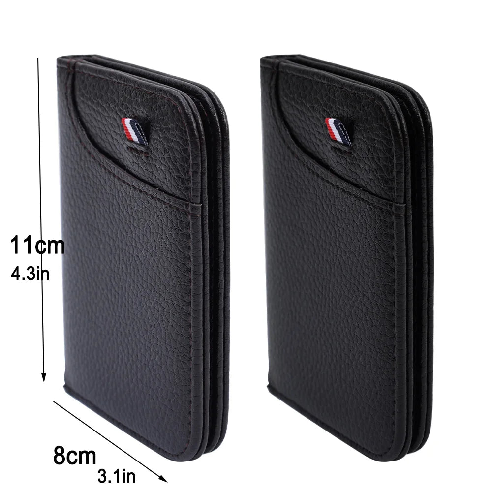 Portable Super Slim Soft Wallet for Men PU Leather Mini ID Credit Card Wallet Purse Card Holders Wallet Thin Small Short Wallets