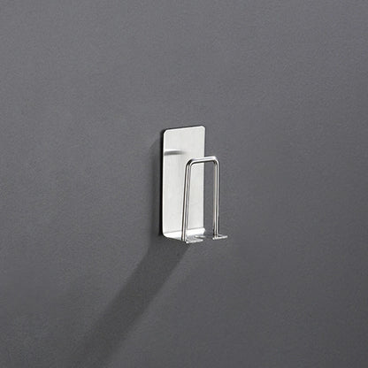304 Stainless Steel Toothbrush & Cup Wall Hook – No-Drill Bathroom Holder for Toothbrushes, Razors, and Cups