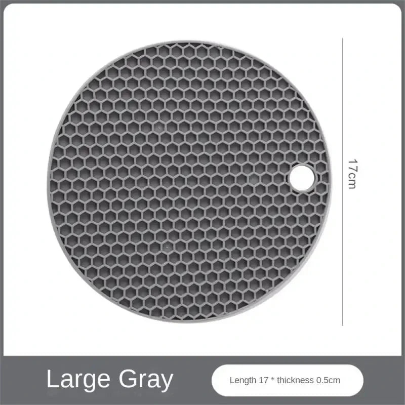 Silicone Heat-Resistant Table Mat – Non-Slip Honeycomb Coaster & Pot Holder for Kitchen, Coffee, and Dining Use