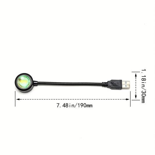 USB Sunset Ambiance Light – Portable Warm Glow Lamp for Aesthetic Room Decor, Photography & Mood Lighting