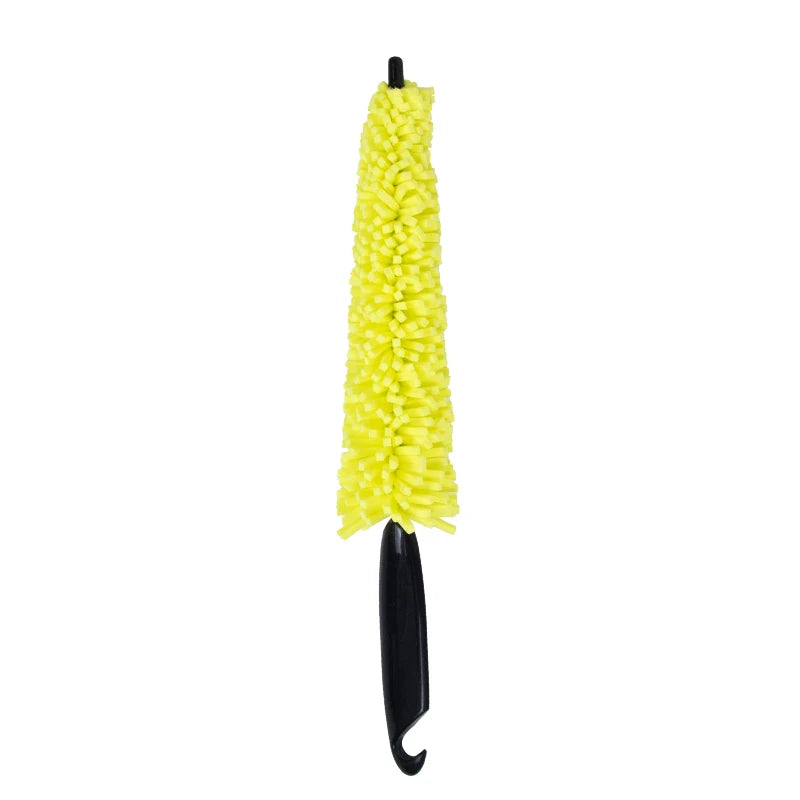 SEAMETAL Car Wheel Cleaner Brush – Tire Rim Cleaning Tool with Microfiber Sponge for Auto Detailing