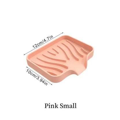 Silicone Drain Soap Box – Anti-Slip Sink Tray for Kitchen or Bathroom