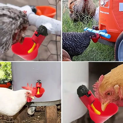 20PCS Automatic Chicken Drinking Cups – Leakproof Poultry Waterer Kit