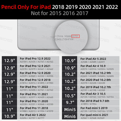 For Apple Pencil Palm Rejection Power Display Ipad Pencil Pen For iPad Accessories 2022 2021 2020 2019 2018 Pro Air Mini Stylus