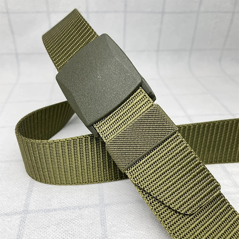 Casual Nylon Tactical Belt – Anti-Static, Durable, Quick-Release Buckle for Men & Women