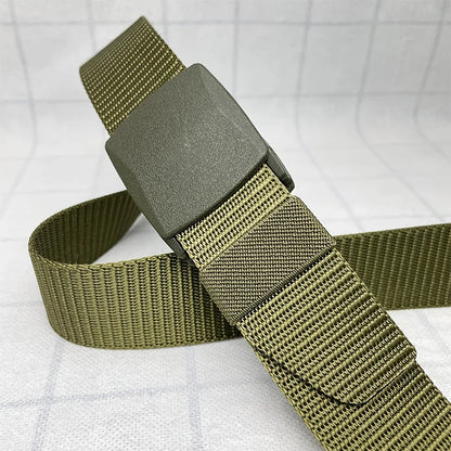 Casual Nylon Tactical Belt – Anti-Static, Durable, Quick-Release Buckle for Men & Women
