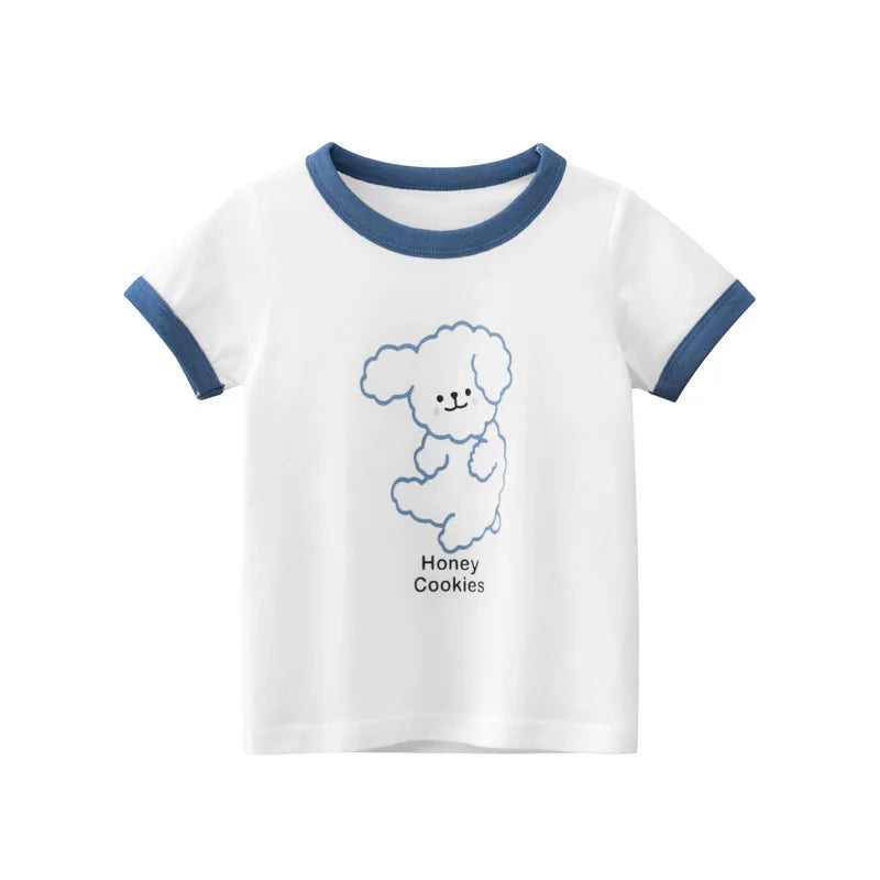 2025 Summer Kids’ Girls Short Sleeve T-Shirts – Printed Little Girl Tops for Toddlers (Ages 2-8 Years)