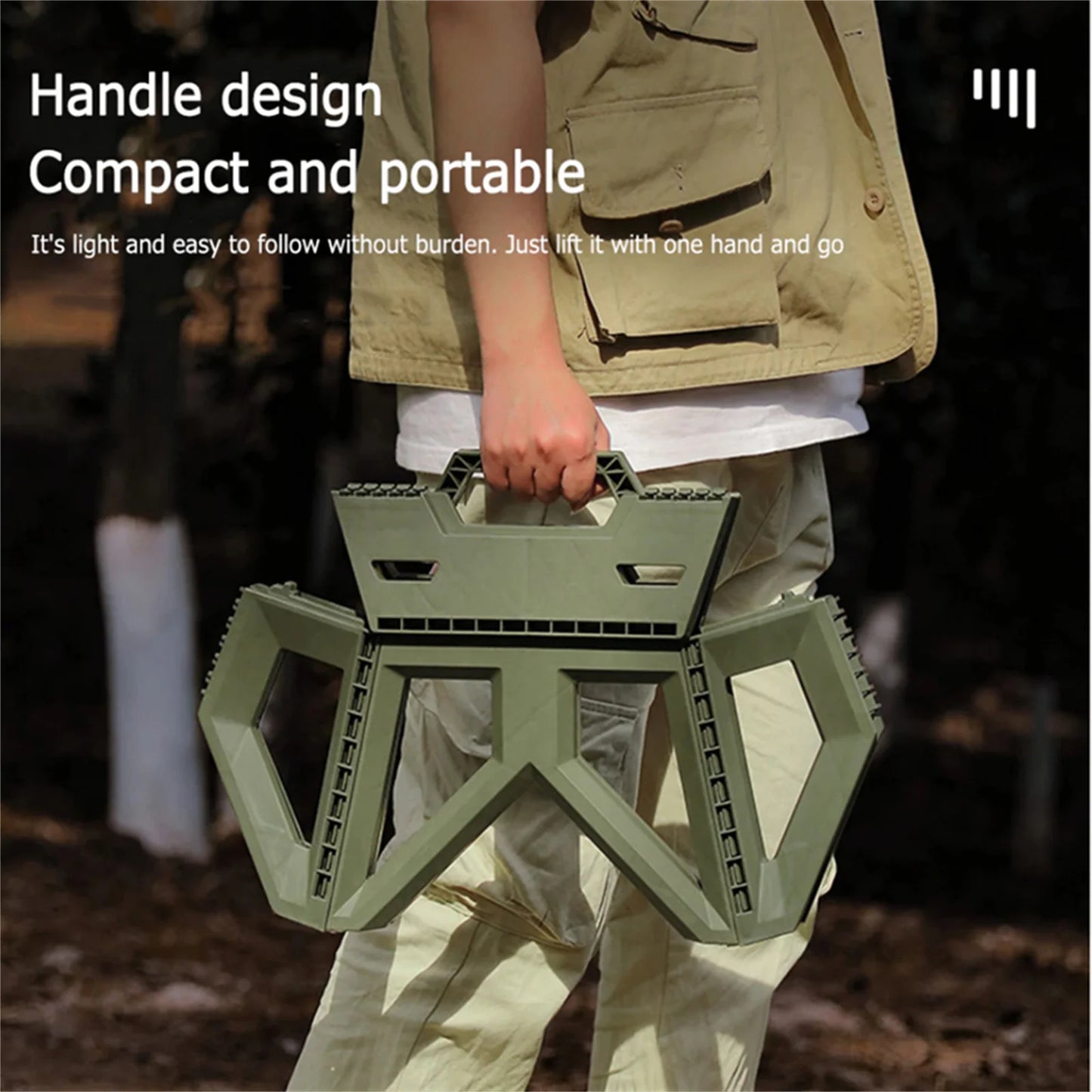 Outdoor Folding Stool – Portable High Load-Bearing Camping Chair for Fishing, Beach & Travel
