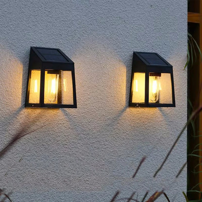 Solar Wall Light Outdoor Waterproof – Warm LED Fence Lamp for Garden, Pathway & Yard Decoration