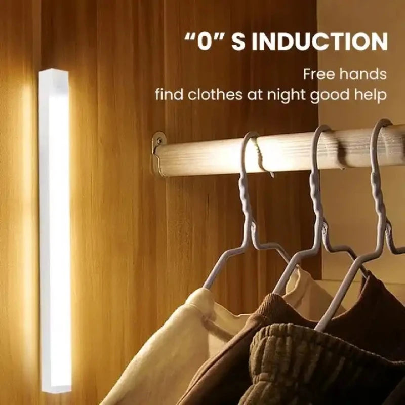Wireless LED Motion Sensor Night Light – USB Type-C Rechargeable Cabinet Lamp for Closet, Kitchen, Staircase & Bedroom Wall Lighting