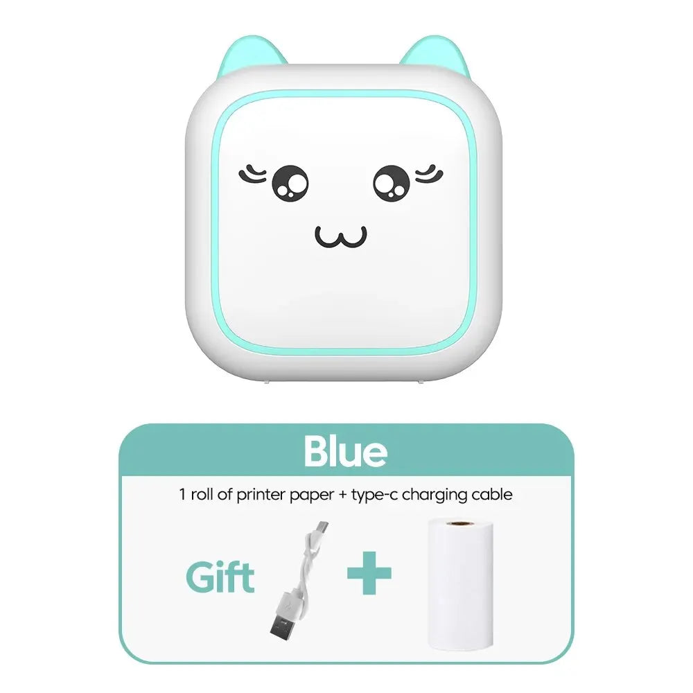 Portable Mini Thermal Photo Printer – Rechargeable Bluetooth Label Printer for Text, Photos & Symbols
