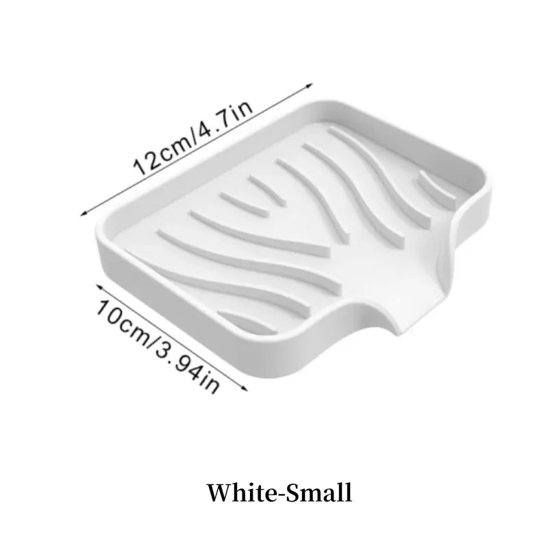 Silicone Drain Soap Box – Anti-Slip Sink Tray for Kitchen or Bathroom