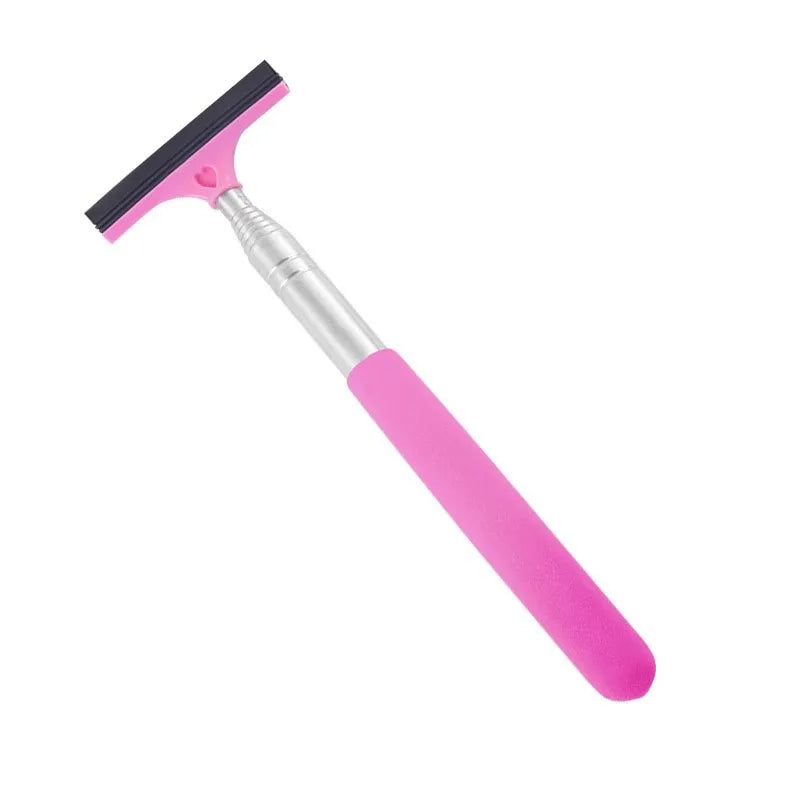 Telescopic Car Rearview Mirror Wiper with Stainless Steel Handle – Auto Glass Cleaning Tool