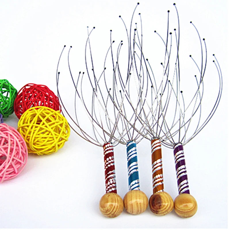 Octopus Head Scalp Massager – Stainless Steel Stress Relief Tool for Relaxation & Circulation