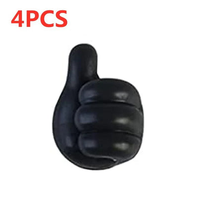 Silicone Thumb Wall Hook Cable Organizer Clips – Self-Adhesive Wire Holder for Kitchen, Bathroom & Home Desk Storage
