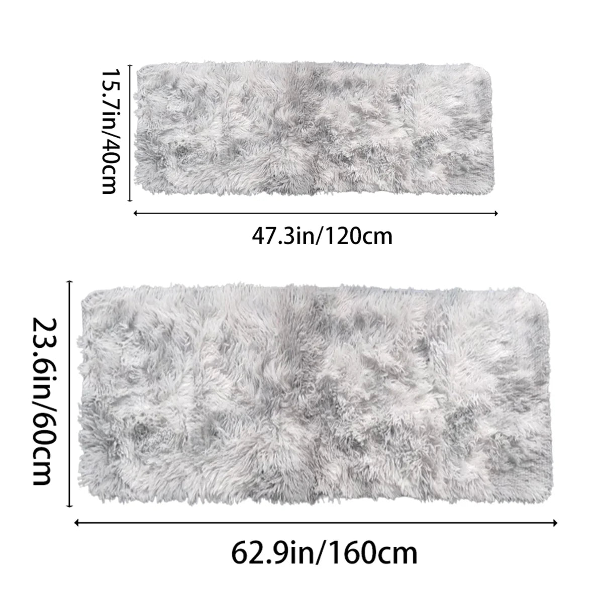 Soft Fluffy Area Rugs – Non-Slip Tie-Dyed Plush Shaggy Carpet for Bedroom & Living Room