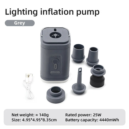 Electric Air Pump Portable Wireless Air Compressor Inflator/Deflator Pumps For Inflatable Cushions Air Beds Boat Swimming Ring