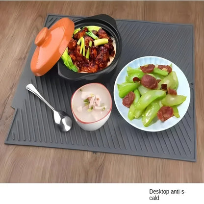 Silicone Drain Pad Drying Mat – Heat-Resistant Non-Slip Dish Mat for Kitchen & Tableware