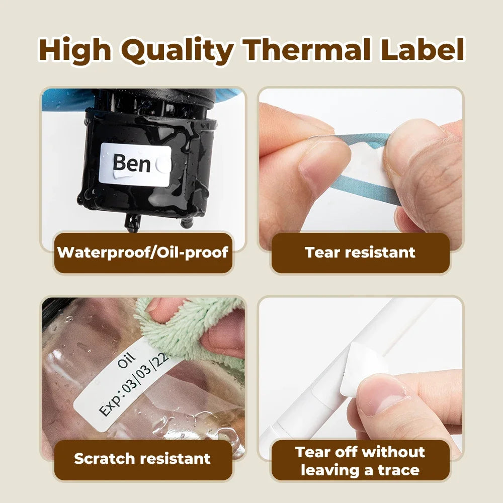 Zodzi Q30 Label Printer Mini Printer Pocket Thermal Label Maker Wireless Sticker Pocket Portable Printer Various Label Paper