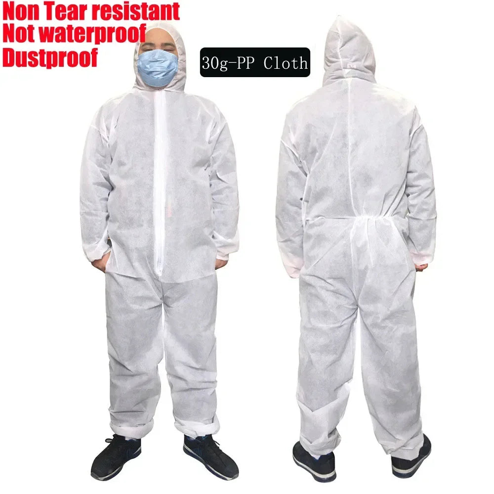 Disposable Breathable Dustproof Work Safety Coverall – Waterproof & Oil-Resistant Protective Suit