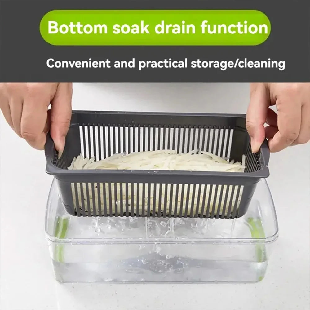 16 IN 1 Multifunctional Vegetable Chopper Handle Food Grater Egg Liquid Separator Peeler Vegetable Slicer Dicer Kitchen Cutter