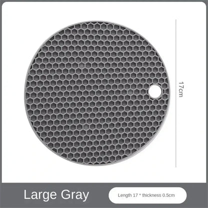 Silicone Heat-Resistant Table Mat – Non-Slip Honeycomb Coaster & Pot Holder for Kitchen, Coffee, and Dining Use