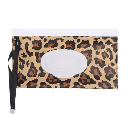 EVA Wet Wipes Bag – Portable Baby Wipes Pouch with Flip Cover & Snap-Strap Holder Case